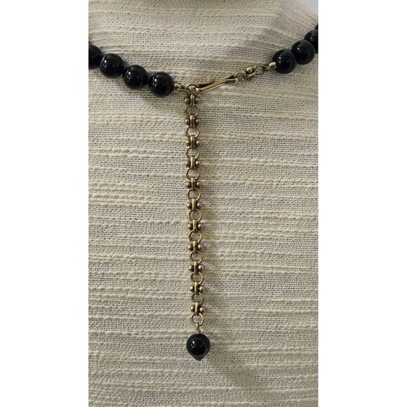 Vintage Heidi Daus Rhinestones & Black Onyx Beads Collar Statement Necklace - Picture 7 of 16